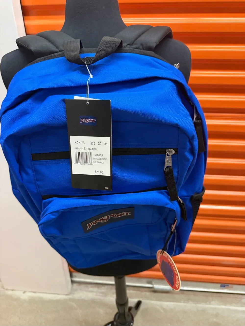 NWT JanSport Digital Student Blue Streak Classic Backpack -